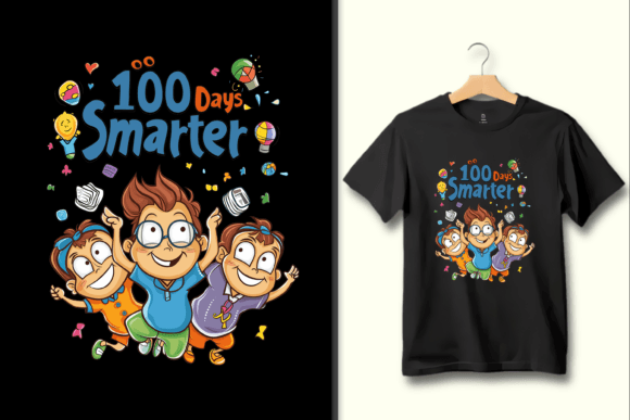 100 Days Smarter School PNG Artwork: A Versatile Design for Every Need