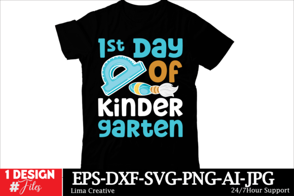 1st Day of Kinder Garten SVG Design