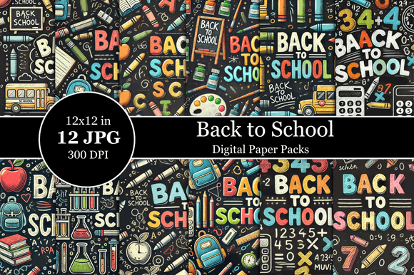 Back to School Digital Paper