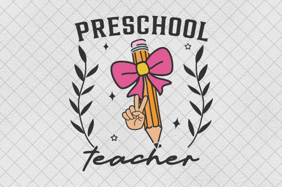 Coquette Pencil Bow Teacher Preschool