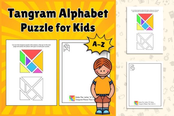 Engaging Learning with Tangram Alphabet Puzzle for Preschoolers
