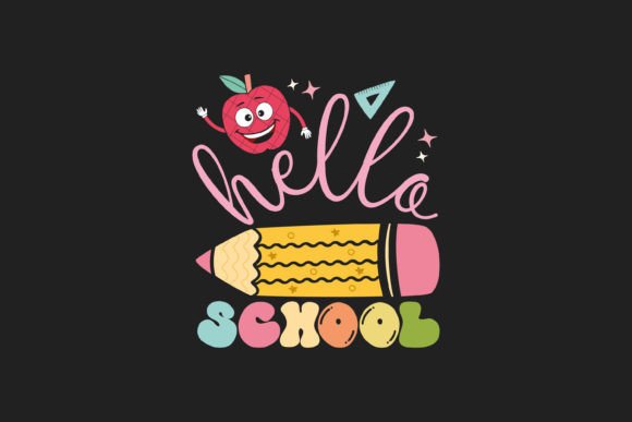 Hello School T Shirt Design: A Versatile Option for Custom Apparel Creation