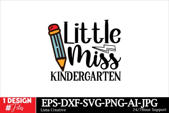 Little Miss Kindergarten SVG Cut File: A Creative Resource for Designers and Educators