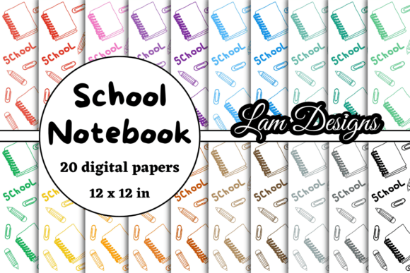School Notebooks Digital Papers