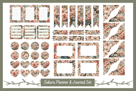 Springtime Planning with Printable Planner and Journal Items Set